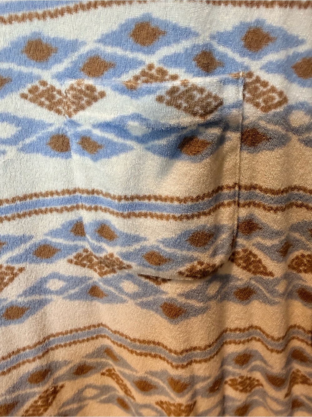 Howler Brothers Cream Crewneck with Light Blue & Tan Pattern - Picture 3 of 5
